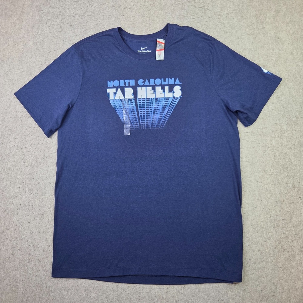 UNC Tarheels‎ Nike Tee Mens XL Blue Short Sleeve 3D Graphic NCAA NEW